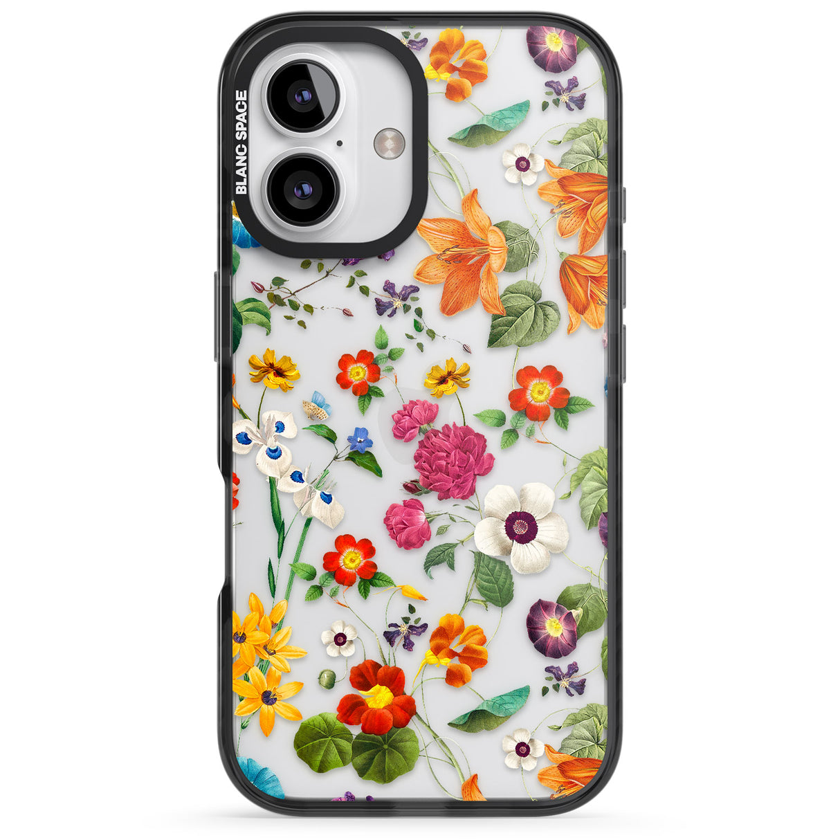 iPhone 16 Whimsical Wildflowers Clear Impact Phone Case