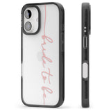 iPhone 16 Pro Max Bride to Be - Transparent Wedding Design Black Impact Phone Case