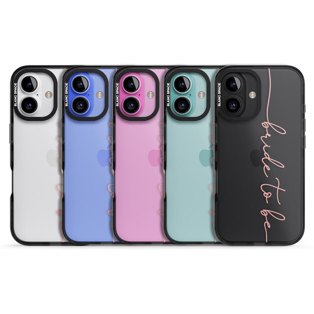 iPhone 16 Pro Max Bride to Be - Transparent Wedding Design Black Impact Phone Case