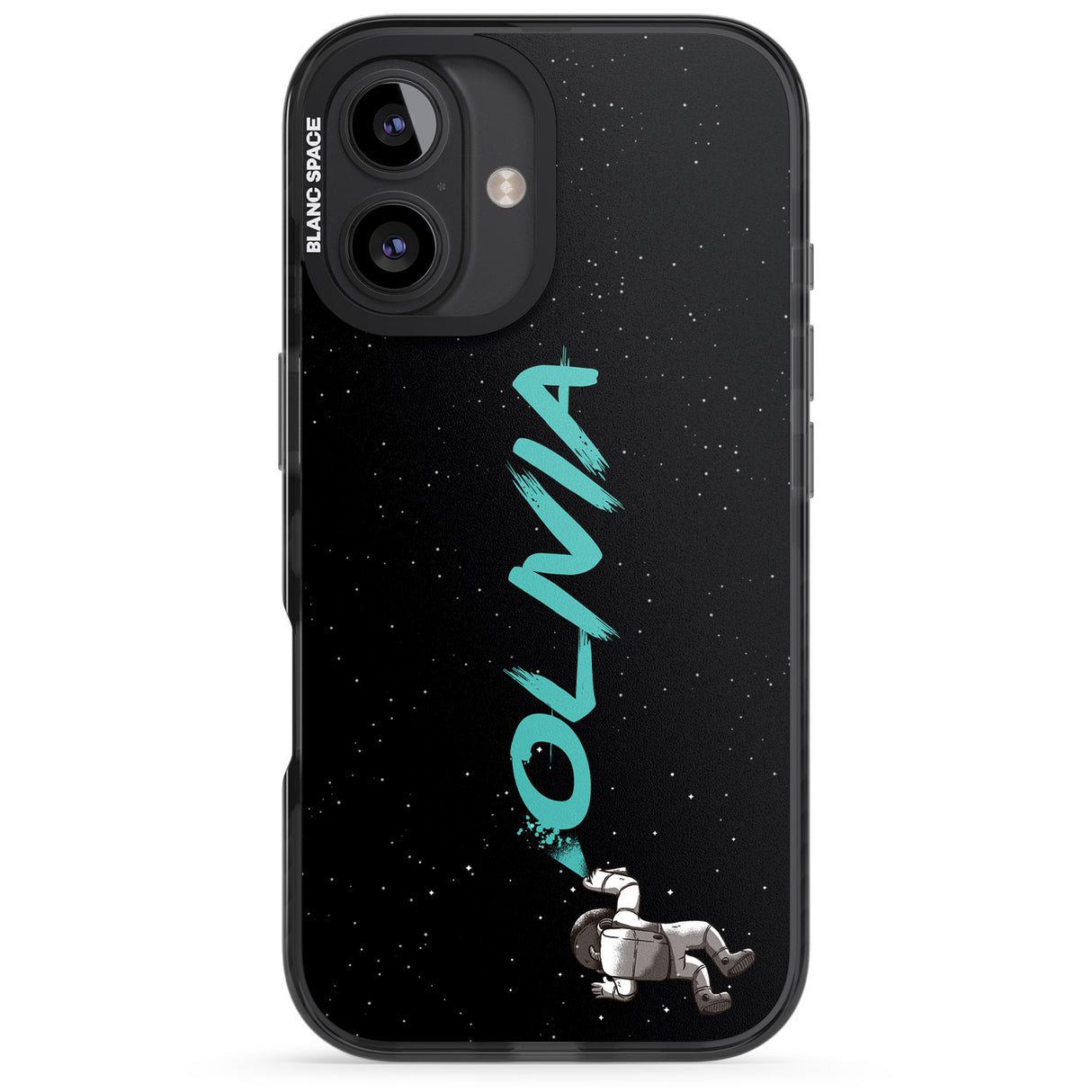 iPhone 16 Pro Max Personalised Graffiti Astronaut Black Impact Phone Case