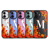 iPhone 16 Pro Max Personalised Monogram Autumn Leaves Black Impact Phone Case