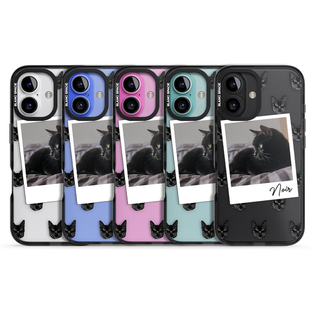 iPhone 16 Pro Max Personalised Bombay Cat Photo Black Impact Phone Case