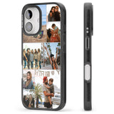 iPhone 16 Pro Max Personalised Photo Grid Black Impact Phone Case