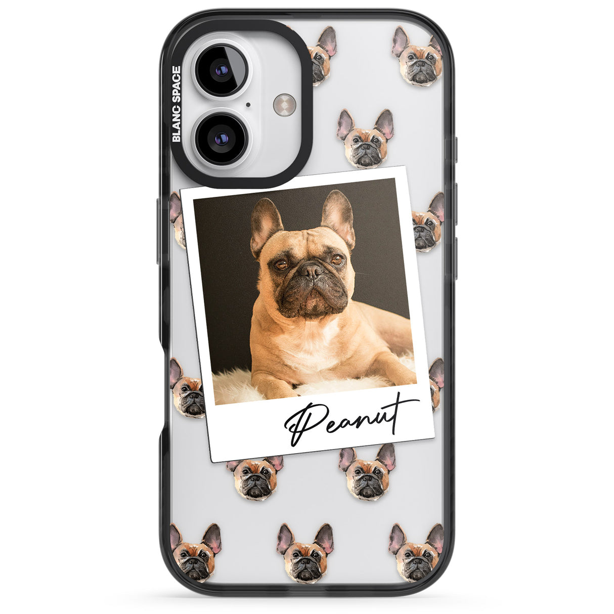 iPhone 16 Pro Max Personalised French Bulldog, Tan - Dog Photo Black Impact Phone Case