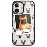 iPhone 16 Pro Max Personalised French Bulldog, Tan - Dog Photo Black Impact Phone Case