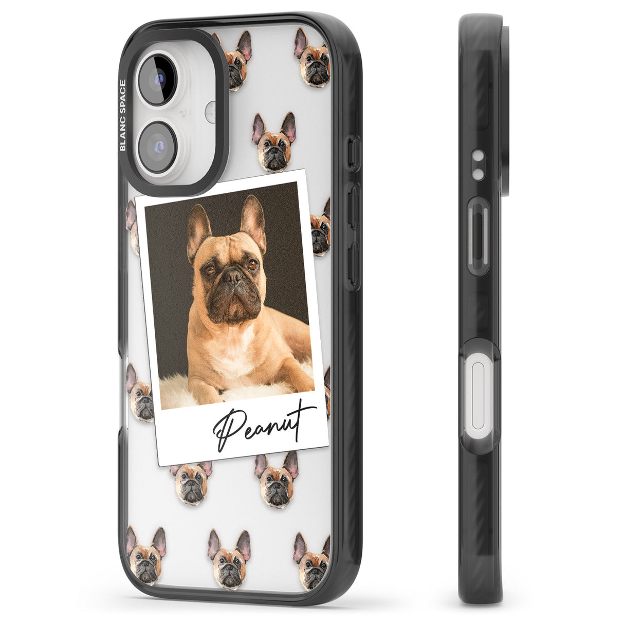 iPhone 16 Pro Max Personalised French Bulldog, Tan - Dog Photo Black Impact Phone Case