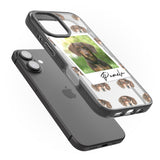 iPhone 16 Pro Max Personalised Dachshund, Brown - Dog Photo Black Impact Phone Case