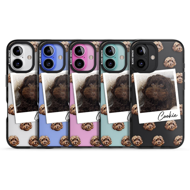 iPhone 16 Pro Max Personalised Cockapoo, Brown - Dog Photo Black Impact Phone Case