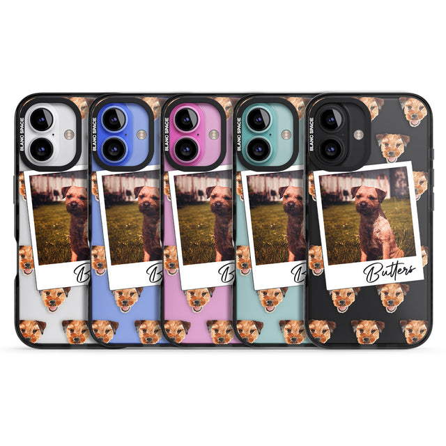 iPhone 16 Pro Max Personalised Border Terrier - Dog Photo Black Impact Phone Case