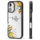 iPhone 16 Pro Max Personalised Ferns & Wildflowers Black Impact Phone Case