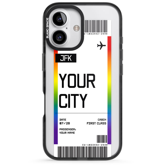 iPhone 16 Pro Max Pride Boarding Pass (Limited Edition) Black Impact Phone Case