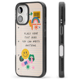 iPhone 16 Pro Max Personalised Nostalgia Sticker Mix #1 Black Impact Phone Case