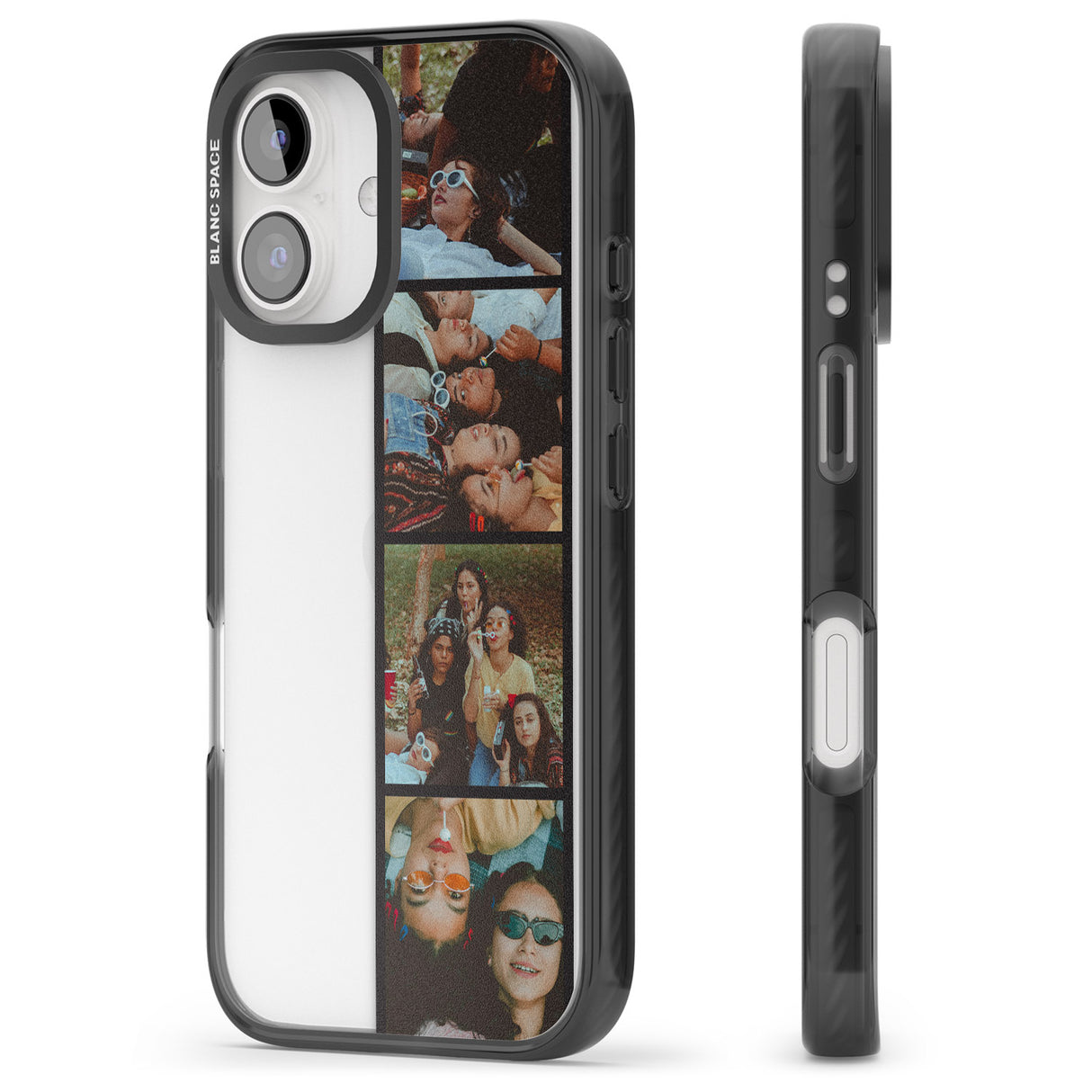 iPhone 16 Pro Max Personalised Photo Strip Black Impact Phone Case