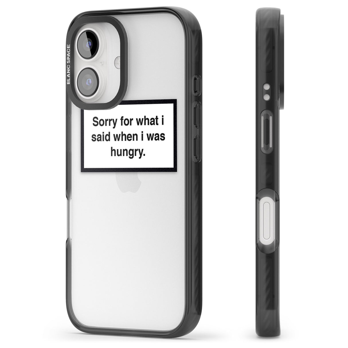 iPhone 16 Pro Max Personalised Create your own Warning Label Black Impact Phone Case