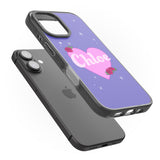 iPhone 16 Pro Max Personalised Glamorous Love Heart Black Impact Phone Case