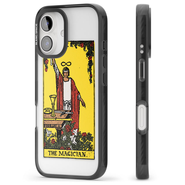 iPhone 16 Pro Max Personalised The Magician Tarot Card - Colour Black Impact Phone Case