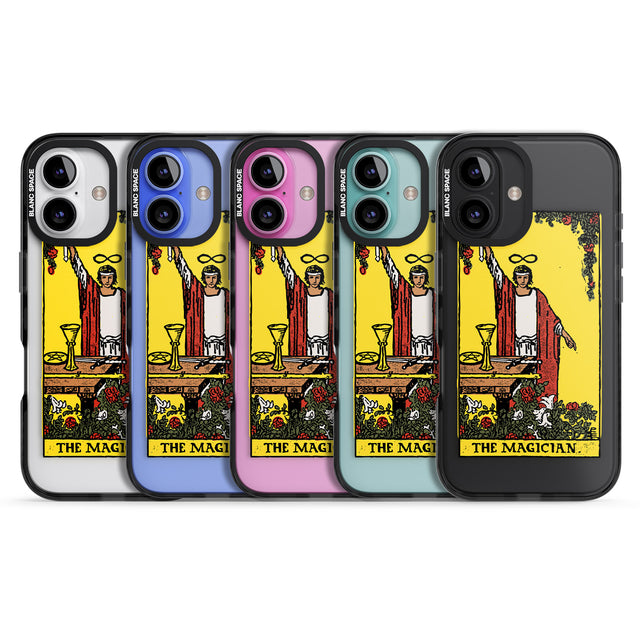 iPhone 16 Pro Max Personalised The Magician Tarot Card - Colour Black Impact Phone Case