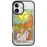 iPhone 16 Pro Max Personalised The Sun Tarot Card - Colour Black Impact Phone Case