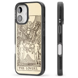 iPhone 16 Pro Max Personalised The Lovers Tarot Card - Solid Cream Black Impact Phone Case