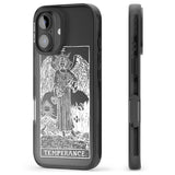 iPhone 16 Pro Max Personalised Temperance Tarot Card - White Transparent Black Impact Phone Case