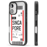 iPhone 16 Pro Max Personalised Singapore Boarding Pass Black Impact Phone Case