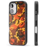 iPhone 16 Pro Max Orange Camo Black Impact Phone Case