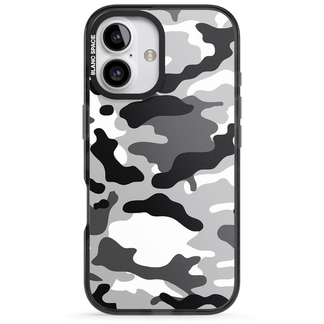 iPhone 16 Pro Max Grey Black Urban Camo Black Impact Phone Case