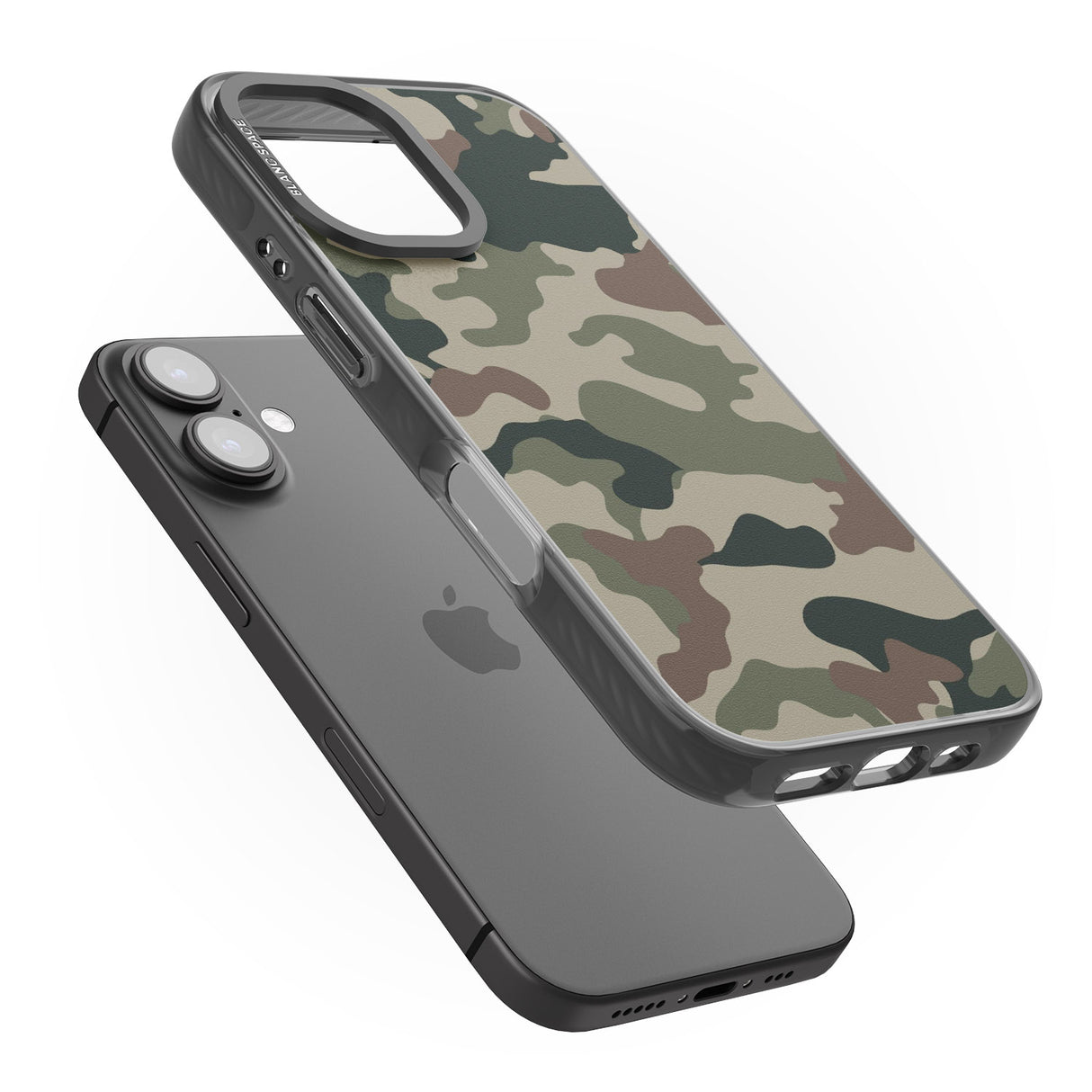 iPhone 16 Pro Max Woodland British Camo Black Impact Phone Case