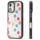 iPhone 16 Pro Max Lollipop Pattern Black Impact Phone Case