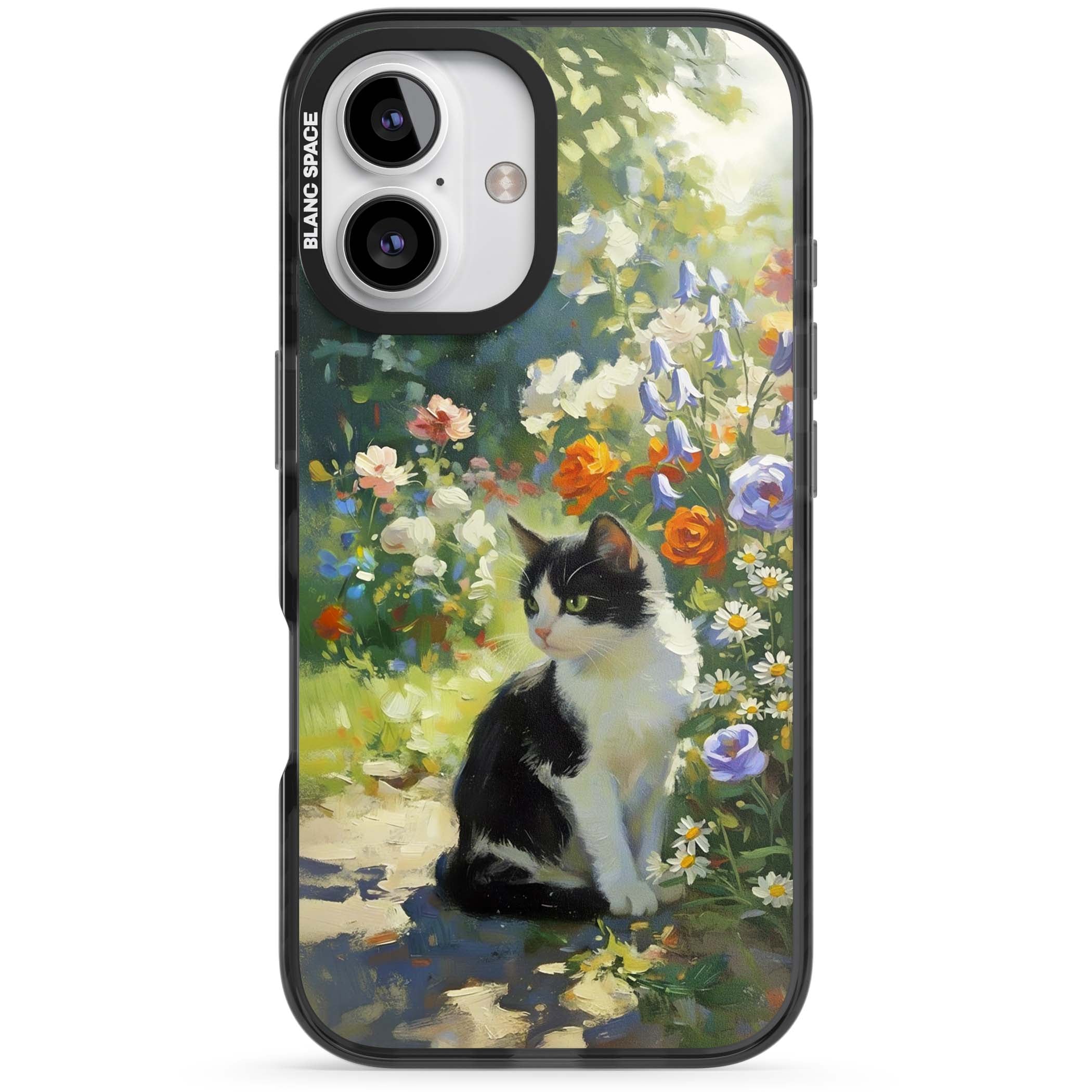 Cat In The Meadow for her iPhone case | Black Impact case for iPhone 16, iPhone 16 Plus