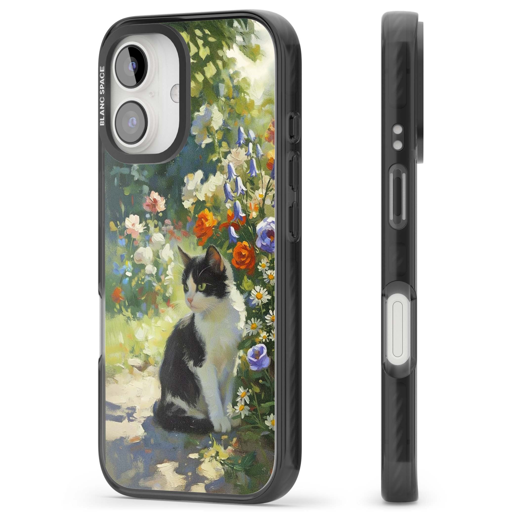 Cat In The Meadow for her iPhone case | Black Impact case for iPhone 16, iPhone 16 Plus