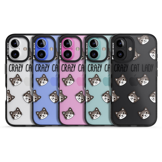 iPhone 16 Pro Max Crazy Cat Lady Black Impact Phone Case