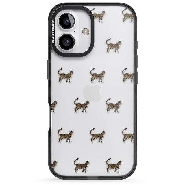 iPhone 16 Pro Max Bengal Cat Pattern Black Impact Phone Case