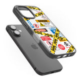 iPhone 16 Pro Max CAUTION Black Impact Phone Case