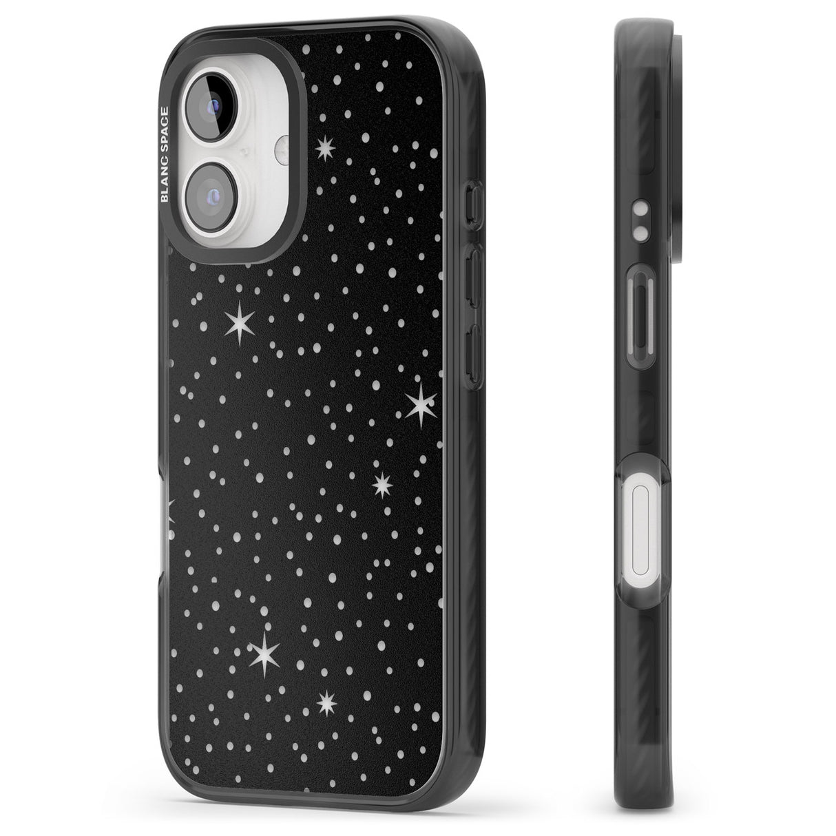 iPhone 16 Pro Max Celestial Cut-Out Stars Black Impact Phone Case