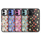 iPhone 16 Pro Max Christmas Baubles Pattern Black Impact Phone Case