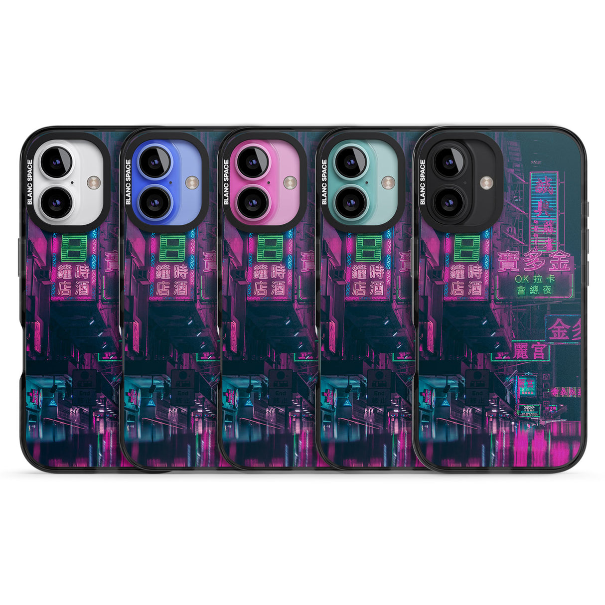 iPhone 16 Pro Max Rainy Reflections - Neon Cities Photographs Black Impact Phone Case