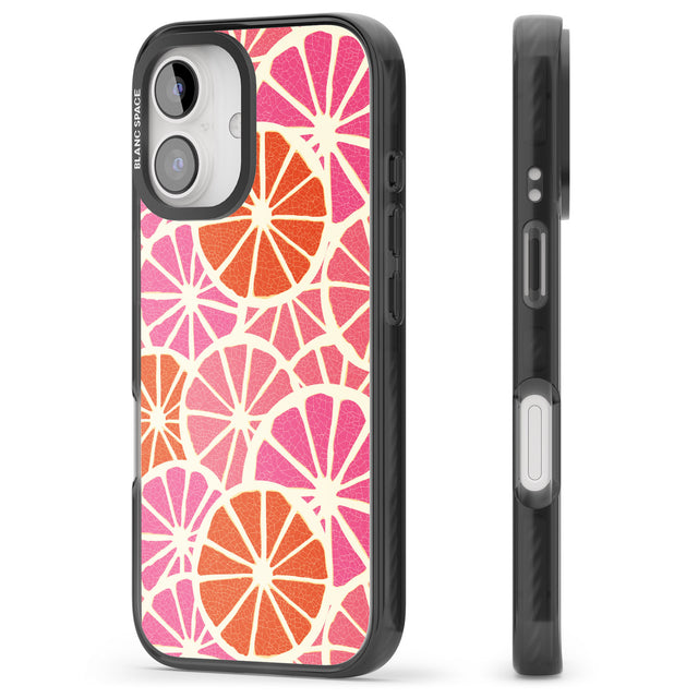 iPhone 16 Pro Max Citrus Slices Black Impact Phone Case