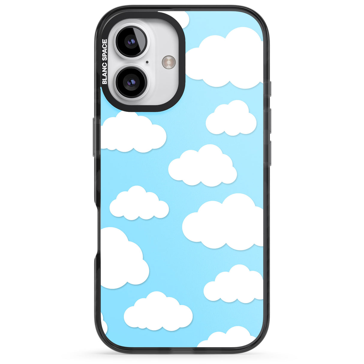 iPhone 16 Pro Max Blue Sky & Clouds Pattern Clear Impact Phone Case + Magsafe