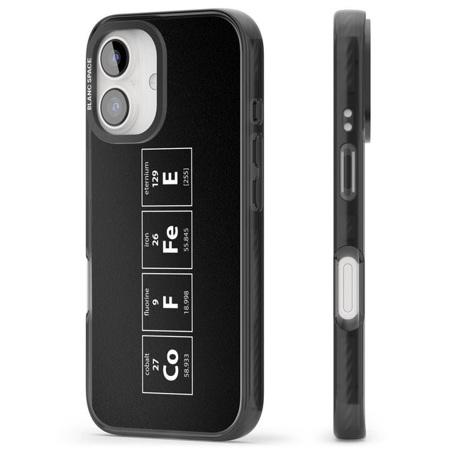 iPhone 16 Pro Max Coffee Element (Black) Black Impact Phone Case