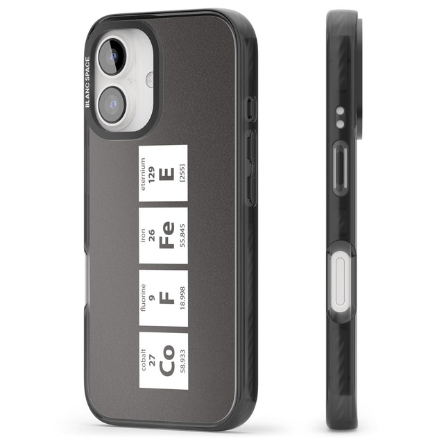 iPhone 16 Pro Max Coffee Element (Grey) Black Impact Phone Case