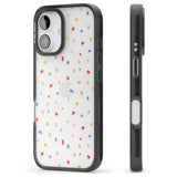 iPhone 16 Pro Max Small Confetti Print Clear Black Impact Phone Case