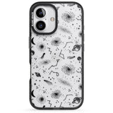 iPhone 16 Pro Max Mixed Galaxy Pattern Black Impact Phone Case