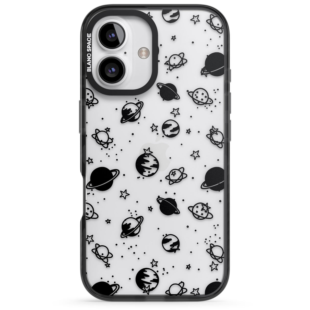 iPhone 16 Pro Max Planets Black Impact Phone Case