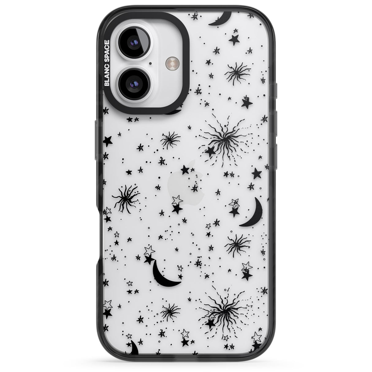 iPhone 16 Pro Max Moons & Stars Black Impact Phone Case