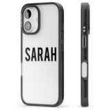 iPhone 16 Pro Max Personalised Clear Text 1A Black Impact Phone Case