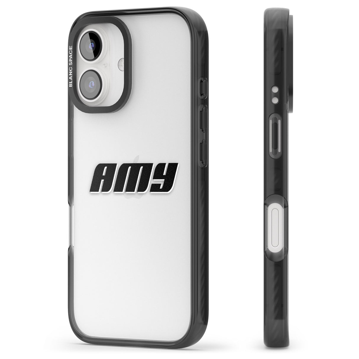 iPhone 16 Pro Max Personalised Clear Text 1C Black Impact Phone Case