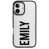 iPhone 16 Pro Max Personalised Clear Text 3A Black Impact Phone Case