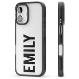 iPhone 16 Pro Max Personalised Clear Text 3A Black Impact Phone Case