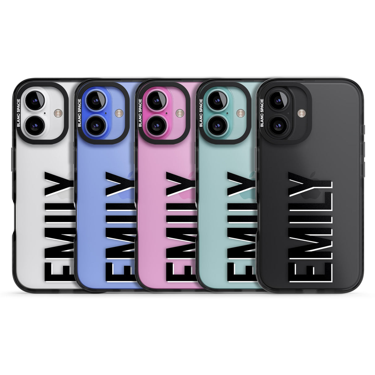 iPhone 16 Pro Max Personalised Clear Text 3A Black Impact Phone Case